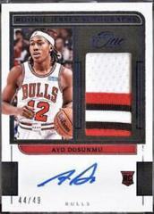 Ayo Dosunmu [Blue] #RJ-ADM Basketball Cards 2021 Panini One and One Rookie Jersey Autographs Prices