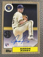 Aaron Ashby [Gold] Baseball Cards 2022 Topps 1987 Autographs Prices