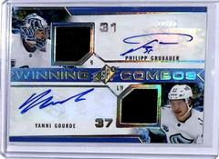 Philipp Grubauer, Yanni Gourde [Autograph] #WC-PGYG Hockey Cards 2021 SPx Winning Combos Prices