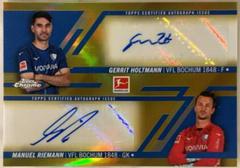 Gerrit Holtmann, Manuel Riemann [Gold] #CDA-HR Soccer Cards 2022 Topps Chrome Bundesliga Dual Autographs Prices