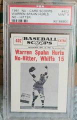Warren Spahn Hurls No Hitter #402 Baseball Cards 1961 NU Card Scoops Prices