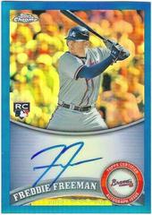 Freddie Freeman [Blue Refractor Autograph] #173 Baseball Cards 2011 Topps Chrome Prices