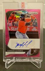 Yordan Alvarez [Pink Prizm] #RA-YA Baseball Cards 2020 Panini Prizm Rookie Autographs Prices