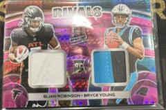 Bijan Robinson / Bryce Young [Pink Neon] #9 Football Cards 2023 Panini Spectra Rivals Prices