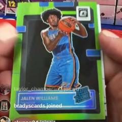 Jalen Williams [Lime Green] #235 Basketball Cards 2022 Panini Donruss Optic Prices