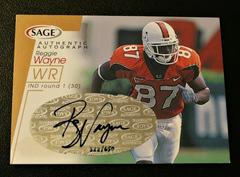 Reggie Wayne [Bronze] Football Cards 2001 Sage Autographs Prices