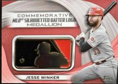 Jesse Winker [Red] #MLBL-JW Baseball Cards 2022 Topps MLB Logo Medallion Relics Prices