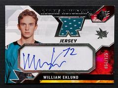 William Eklund Hockey Cards 2021 SPx Rookie Auto Jersey Prices