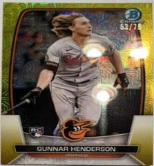 Gunnar Henderson [Yellow] #10 Baseball Cards 2023 Bowman Chrome Prices