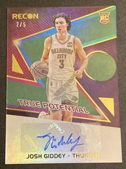 Josh Giddey [Green] Basketball Cards 2021 Panini Recon True Potential Signatures Prices