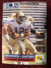 John Witkowski Football Cards 1991 Pro Set Wlaf Inserts Prices