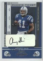 Anthony Davis [Autograph] #108 Football Cards 2005 Playoff Contenders Prices