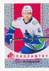 Elias Pettersson [Red] #P-12 Hockey Cards 2022 SP Authentic Pageantry Prices