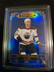 Connor McDavid [Photo Variant Blue] #56 Hockey Cards 2022 Upper Deck Stature Prices