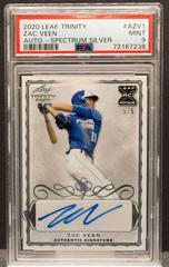 Zac Veen [Spectrum Silver] #A-ZV1 Baseball Cards 2020 Leaf Trinity Autographs Prices