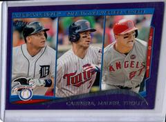 Joe Mauer, Miguel Cabrera, Mike Trout [Toys R US Purple Border] Baseball Cards 2014 Topps Prices