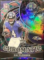 Zay Flowers [Psychedelic] #4 Football Cards 2023 Panini Spectra Chromatic Prices