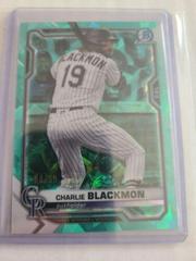 Charlie Blackmon [Aqua] #15 Baseball Cards 2021 Bowman Chrome Sapphire Prices