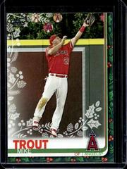 Mike Trout [Christmas Trees Behind Wall] #HW31 Baseball Cards 2019 Topps Holiday Mega Box Prices