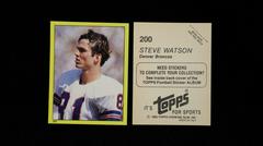 Steve Watson #200 Football Cards 1982 Topps Stickers Prices