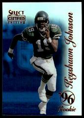 Keyshawn Johnson [Mirror Blue] #105 Football Cards 1996 Select Certified Prices