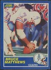 Bruce Matthews Football Cards 1989 Panini Score Prices