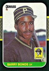 Barry Bonds Baseball Cards 1987 Donruss Prices