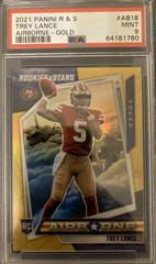 Trey Lance [Gold] #AB18 Football Cards 2021 Panini Rookies and Stars Airborne Prices