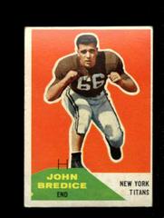 John Bredice #112 Football Cards 1960 Fleer Prices
