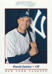 David Justice Baseball Cards 2001 Studio Prices