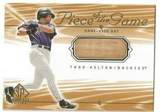 Todd Helton Baseball Cards 2001 SP Game Bat Piece of the Game Prices