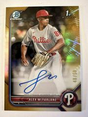 Alex McFarlane [Gold] Baseball Cards 2022 Bowman Draft Chrome Autographs Prices