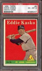 Eddie Kasko [White Name] #8 Baseball Cards 1958 Topps Prices