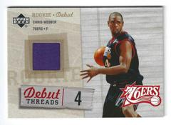 Chris Webber Basketball Cards 2005 Upper Deck Rookie Debut Threads Prices