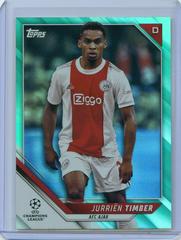 Jurrien Timber [Aqua] #98 Soccer Cards 2021 Topps UEFA Champions League Prices