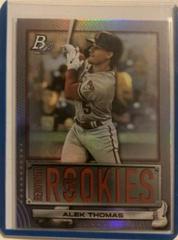 Alek Thomas #RR-11 Baseball Cards 2022 Bowman Platinum Renowned Rookies Prices