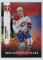 Owen Beck [Red] Hockey Cards 2023 Upper Deck Commemorative Class Prices