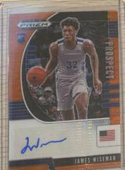 James Wiseman [Orange Pulsar] Basketball Cards 2020 Panini Prizm Draft Picks Autographs Prices