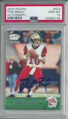 Tom Brady [Autograph] Football Cards 2000 Pacific Prices