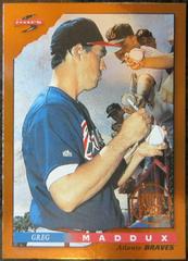 Greg Maddux [Series 2 Artist's Proof] Baseball Cards 1996 Score Dugout Collection Prices