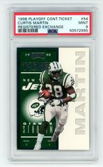 Curtis Martin [Registered Exchange] #54 Football Cards 1998 Playoff Contenders Ticket Prices