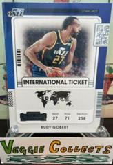 Rudy Gobert #16 Basketball Cards 2021 Panini Contenders International Ticket Prices