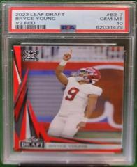 Bryce Young [Red] #B2-7 Football Cards 2023 Leaf Draft V2 Prices