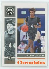 Jalen Green [Orange] Basketball Cards 2021 Panini Chronicles Draft Picks Prices