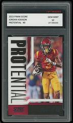 Jordan Addison [First Down] #9 Football Cards 2023 Panini Score Protential Prices
