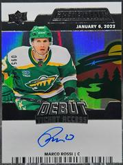 Marco Rossi #DTAA-MR Hockey Cards 2022 Upper Deck Credentials Debut Ticket Access Autograph Prices