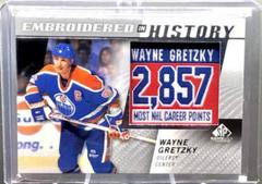 Wayne Gretzky #74 Hockey Cards 2021 SP Game Used Embroidered in History Prices