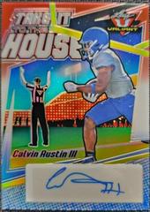 Calvin Austin III [RWB] Football Cards 2022 Leaf Valiant Autographs Take it to the House Prices