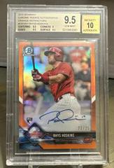 Rhys Hoskins [Orange Refractor] #CRA-RH Baseball Cards 2018 Bowman Chrome Rookie Autographs Prices