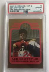 Ken Griffey Jr. [San Bernardino Spirit] #3 Baseball Cards 1991 Bleachers 23KT Gold Prices